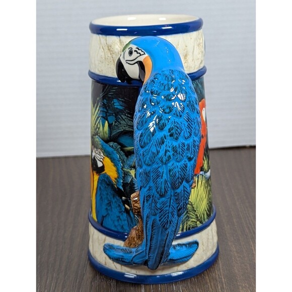 VTG Corona Extra Beer Stein Parrotdise Collectible Mug Numbered Macaw Tropical - Picture 4 of 9